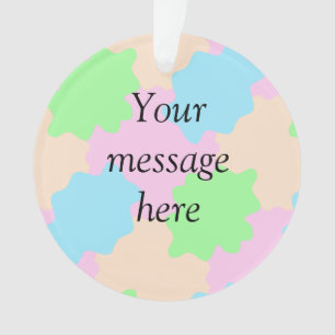 Ornamento Sua mensagem aqui adicionar texto nome boho colori