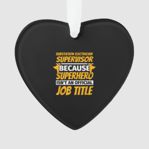 Ornamento Subestação Eletricidade Supervisor Funny Humor G