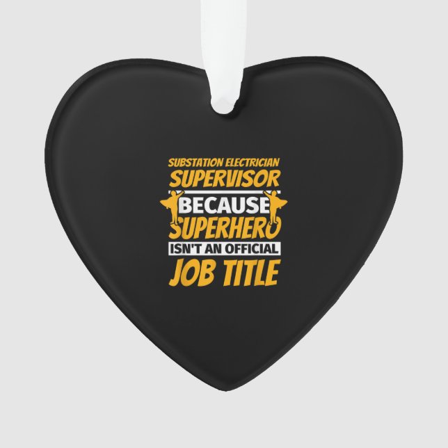 Ornamento Subestação Eletricidade Supervisor Funny Humor Gif (Frente)