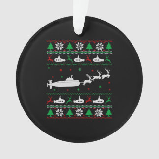 Ornamento Submarino Submarino marinho Suéter de Natal Feio