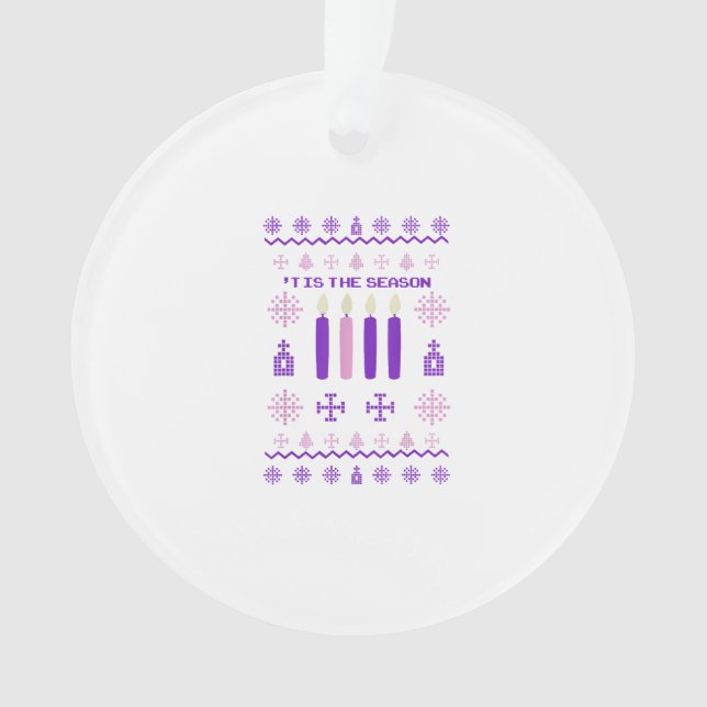 Ornamento Suéter de Natal É Época Católica Xmas (Frente)