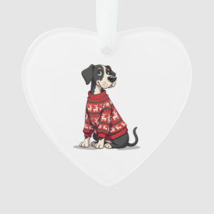 Ornamento Suéter de Natal para Dogue Alemão