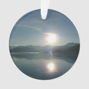 Ornamento Sunrise sobre Fjord Alaska Fotografia do College