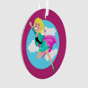 Ornamento Super Mãe, Irmã, Amiga, Tia, Professora