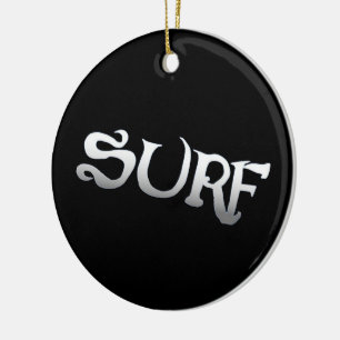 ornamento surf preto redondo