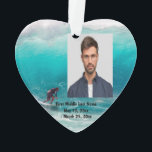 Ornamento Surfar em Big Wave Ocean Beach Foto Personalizada<br><div class="desc">Surfing Big Wave Ocean Beach Foto personalizada perfeita para um presente ou memorial para lembrar aquela pessoa especial</div>