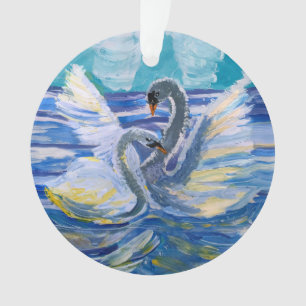 Ornamento Swans "Art by Kids"