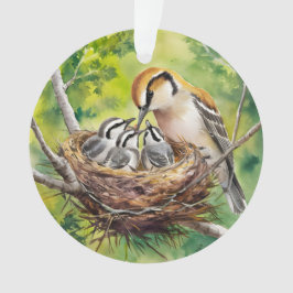 Ornamento Sweet bird nest painting