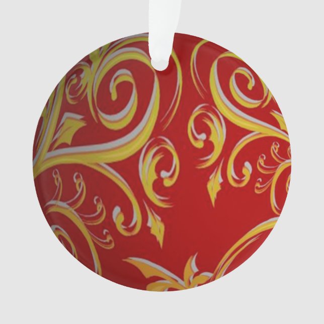 Ornamento Swirl de Natal 3D (Frente)