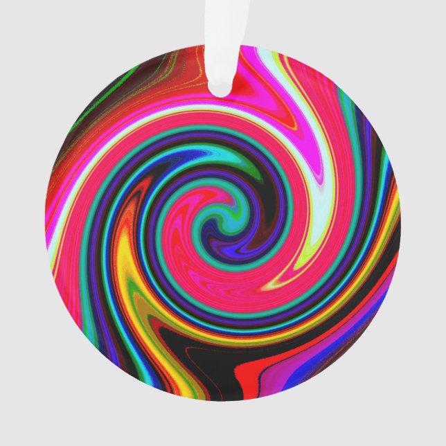 Ornamento Swirl Retro Neon Red (Frente)