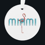 Ornamento T Miami<br><div class="desc">Cores legal. Texto de néon. O lance em um flamingo e em um you've obteve Miami. Se você ama a cidade das praias,  cores brilhantes,  e uns muitos do divertimento,  a seguir obtenha este design para seu viagem seguinte de Miami ou amor baseado casa.</div>