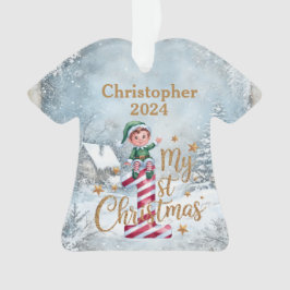 Ornamento T-Shirt Personalizado Acrílico de 1rua de Natal