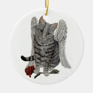ornamento Tabby Angel Cat