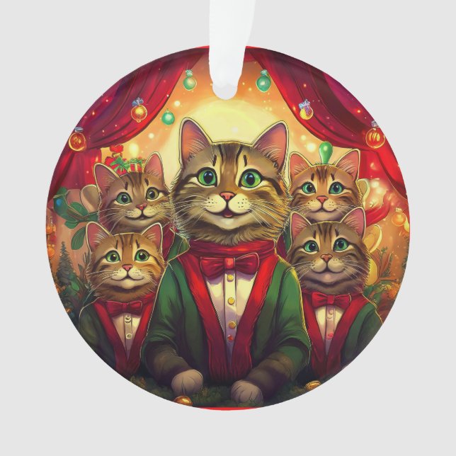 Ornamento Tabby Cat Choir (Frente)