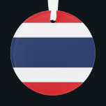 Ornamento Tailândia<br><div class="desc">Presentes e roupa de FlagSwag.com: A bandeira feita sob encomenda do mundo projeta e padrões em t-shirt,  em posters,  em canecas,  em etiquetas e em mais presentes. Escolha "personalizam" então "editam" para mudar a cor em todo o estilo e para consultar mais design em http://www.FlagSwag.com</div>