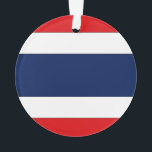 Ornamento Tailândia<br><div class="desc">Presentes e roupa de FlagSwag.com: A bandeira feita sob encomenda do mundo projeta e padrões em t-shirt,  em posters,  em canecas,  em etiquetas e em mais presentes. Escolha "personalizam" então "editam" para mudar a cor em todo o estilo e para consultar mais design em http://www.FlagSwag.com</div>