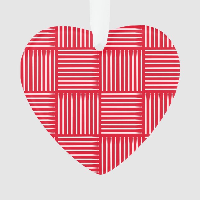 Ornamento Tambor Vermelho Cruzado (Frente)