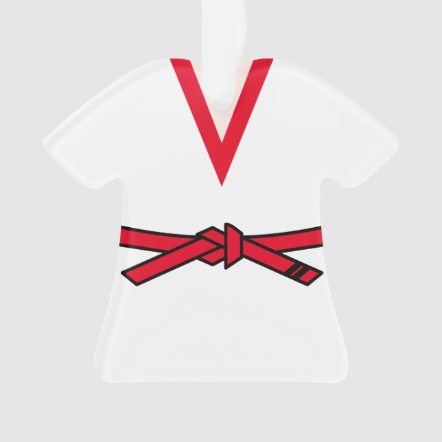 Ornamento Tang Soo Do 1rua Sapo Vermelho Personalizado (Frente)