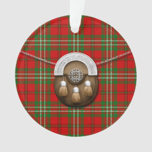 Ornamento Tartan do feriado do Natal