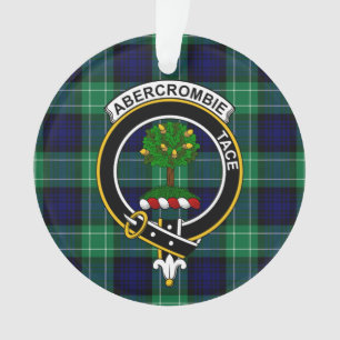 Ornamento Tartan e Brasão do Clã Abercrombie
