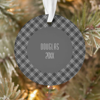 Ornamento Tartan Plaid Escocês Clan Douglas Grey