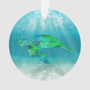 Ornamento Tartaruga de mar verde