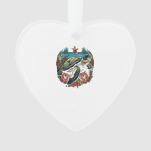 Ornamento Tartaruga Tartarugas Marinhas Havaianas Flor de Hi