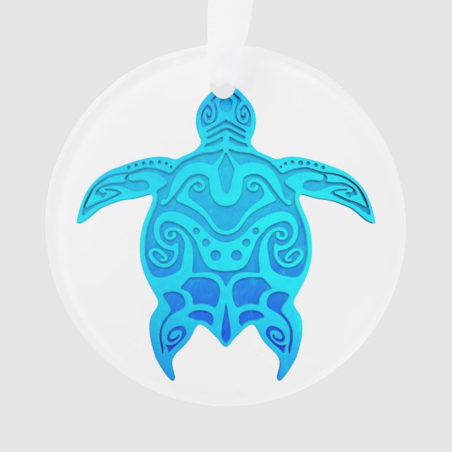 Ornamento Tartaruga Tribal (Frente)