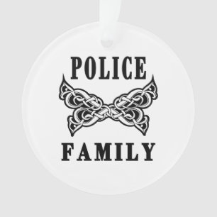 Ornamento Tatuagem da família da polícia