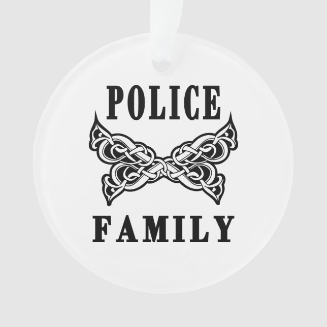Ornamento Tatuagem da família da polícia (Frente)