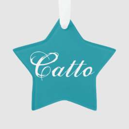 Ornamento Teal "Catto" Star Ornament