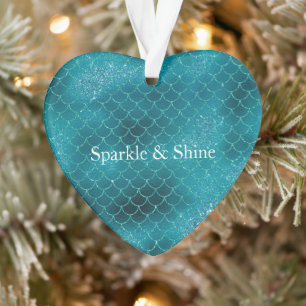 Ornamento Teal Mermaid Sparkle