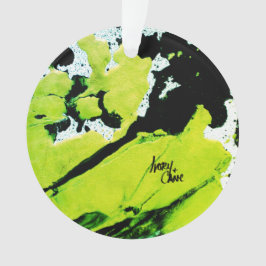 Ornamento Teclado SPWW n' Slime Abstrato verde e preto