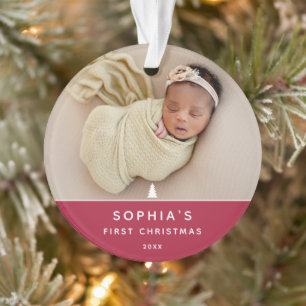 Ornamento Tempo Mais Maravilhoso do Bebê no Primeiro Natal A