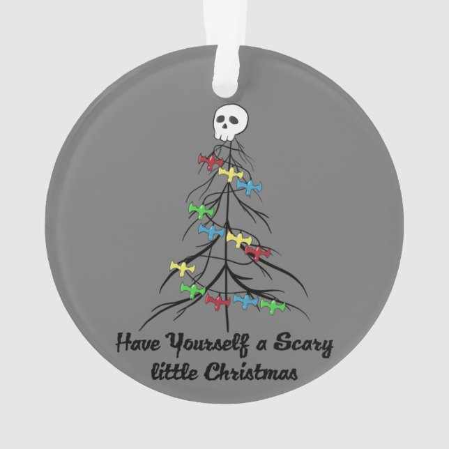 Ornamento Tenha um Natal assustador! (Verso)