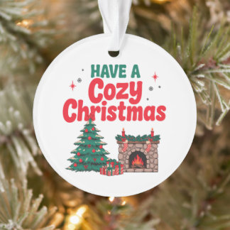 Ornamento Tenha Uma Árvore De Presentes De Lareira De Natal