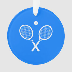 Ornamento Tênis Rackets Fundo Azul