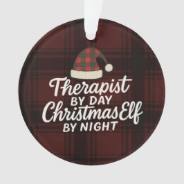 Ornamento Terapeuta de Dia, Elfo de Natal à Noite