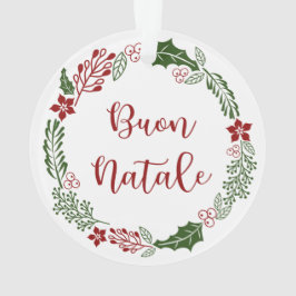 Ornamento Terra de Feliz Natal Italiano, Buon Natale