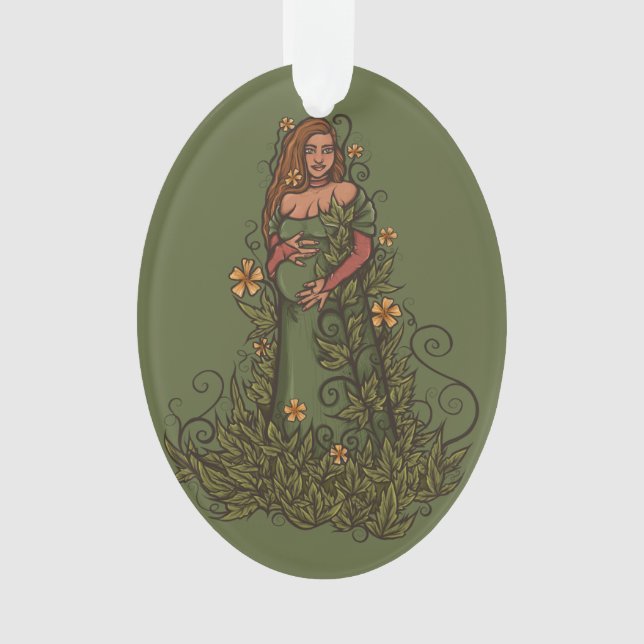 Ornamento Terra Deusa Mãe Druida (Frente)