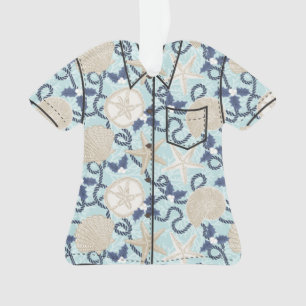 Ornamento Terra do Mar Tropical de Natal - Azul