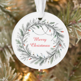 Ornamento Terra e Luzes de Natal minimalistas