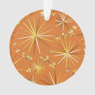 Ornamento Teste padrão de Sputnik do meio século, Terracot