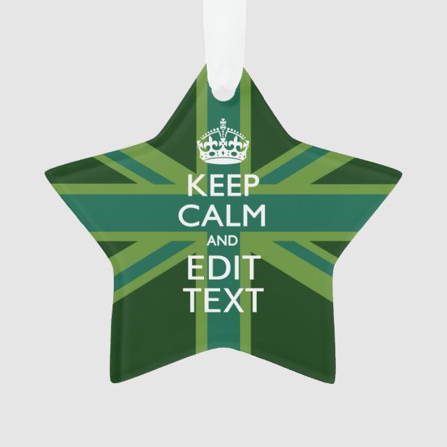 Ornamento Teto Verde Fique Calmo E Receba Sua Tomada De Text (Frente)