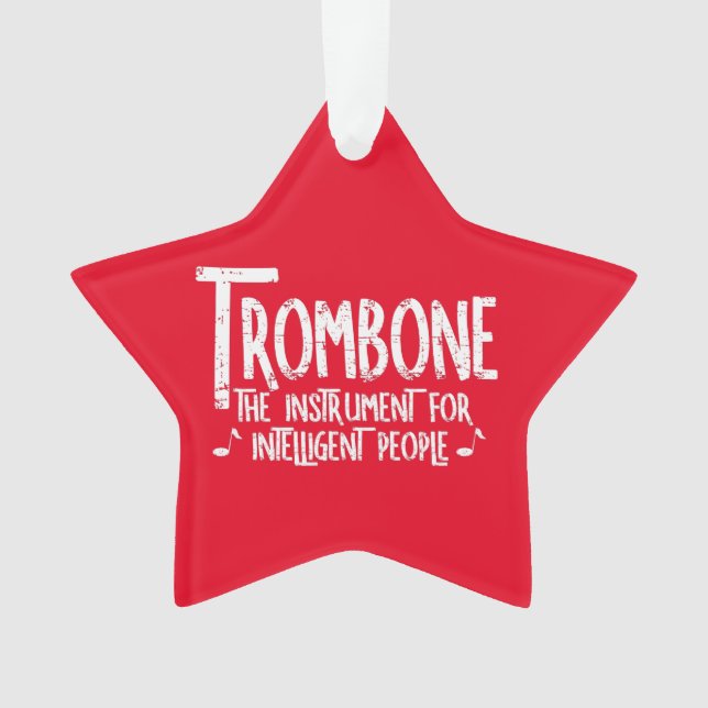 Ornamento Texto Bruto de Trombone Inteligente (Frente)