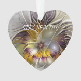 Ornamento Texto de Arte Fractal da Flor abstrato Colorida