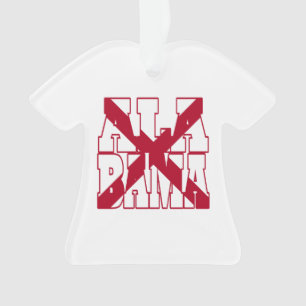 Ornamento Texto de bandeira do estado do Alabama