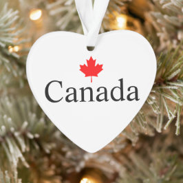 Ornamento Texto personalizado do Canadá com minimalista de f