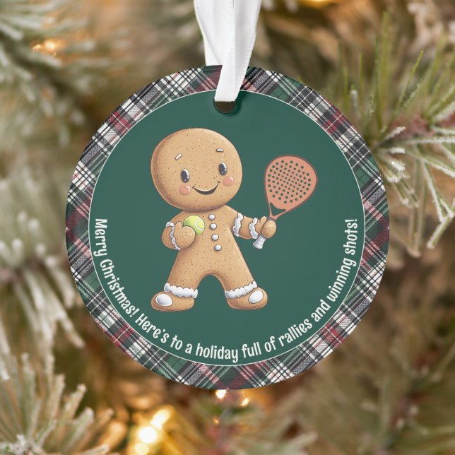 Ornamento 🎾 🎄 Texto personalizado, Natal baseado em Padel (Árvore)