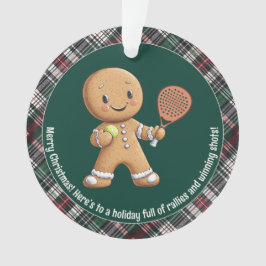 Ornamento 🎾 🎄 Texto personalizado, Natal baseado em Padel